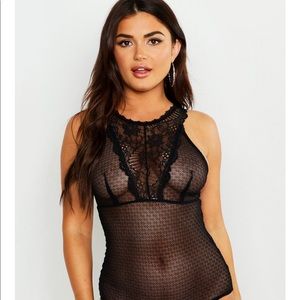 ▪️Black High Neck Lace Body ▪️